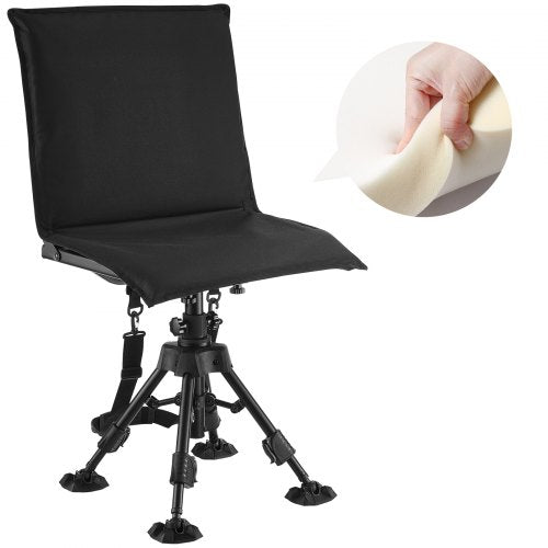 Hunting Chair 360° Swivel Foldable Blind Chair Adjustable Legs Seat Cover | EU