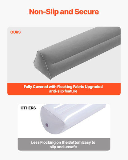 Sängstötfångare för småbarn 47,4-tums uppblåsbar sängskyddsräcke med handpump