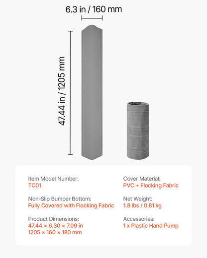 Sängstötfångare för småbarn 47,4-tums uppblåsbar sängskyddsräcke med handpump