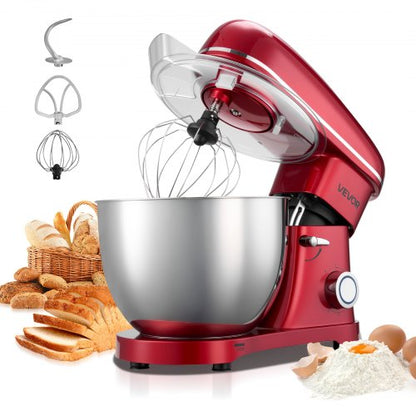 Stand Mixer, 8.2 QT Electric Kitchen Mixer, 660W Dough-Mixer, 6 + Pulse Speeds Tilt-head Food-Mixer with Stainless Steel Bowl, Dough Hook, Whisk, Beater, for Baking, Mixing, Whipping & Kneading