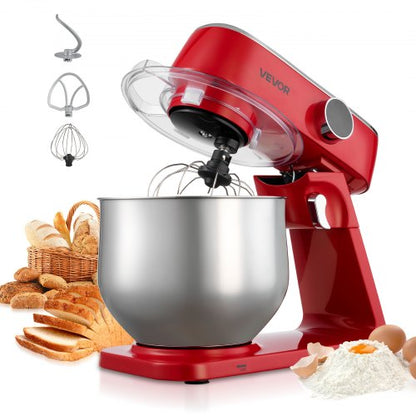Stand Mixer, 7.8 QT Electric Kitchen Mixer, 800W Dough-Mixer, 10 Speeds Tilt-head Food-Mixer with Stainless Steel Bowl, Dough Hook, Whisk, Beater, for Baking, Mixing, Whipping & Kneading, Red