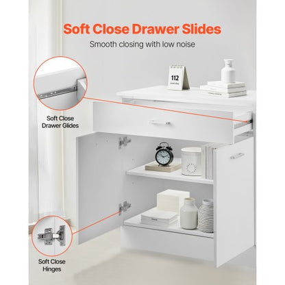 Shaker Unterschrank 86 cm B x 43 cm T x 81 cm H Montagefertig mit Schublade | EU