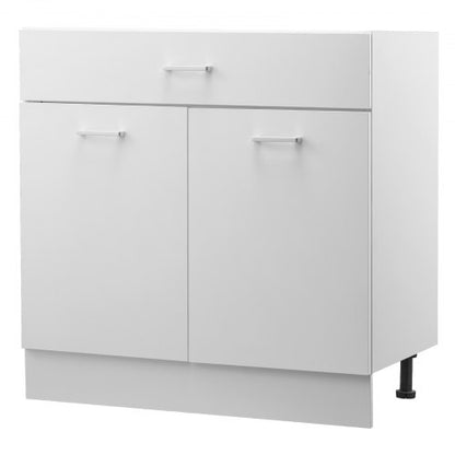 Shaker Unterschrank 86 cm B x 43 cm T x 81 cm H Montagefertig mit Schublade | EU