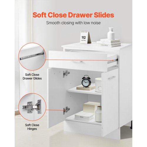 Shaker Unterschrank 61 cm B x 43 cm T x 81 cm H Montagefertig mit Schublade | EU