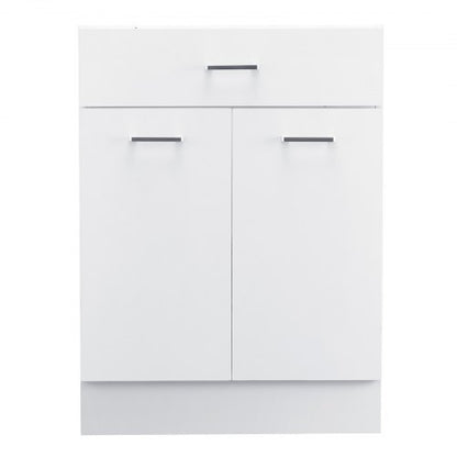 Shaker Unterschrank 61 cm B x 43 cm T x 81 cm H Montagefertig mit Schublade | EU