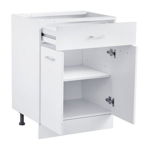Shaker Unterschrank 61 cm B x 43 cm T x 81 cm H Montagefertig mit Schublade | EU