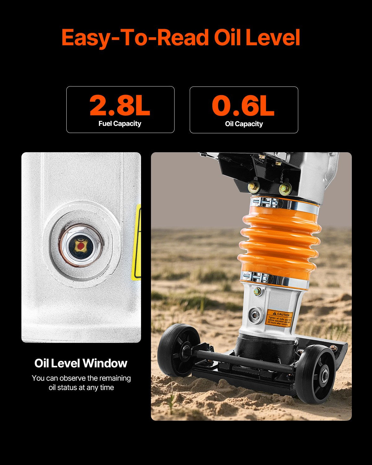 6.5 HP 196 cc Fuel Power Jumping jack Vibrating Stummer Sabotage Compactor