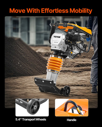 6.5 HP 196 cc four spring jump jack vibration stem ram compactor