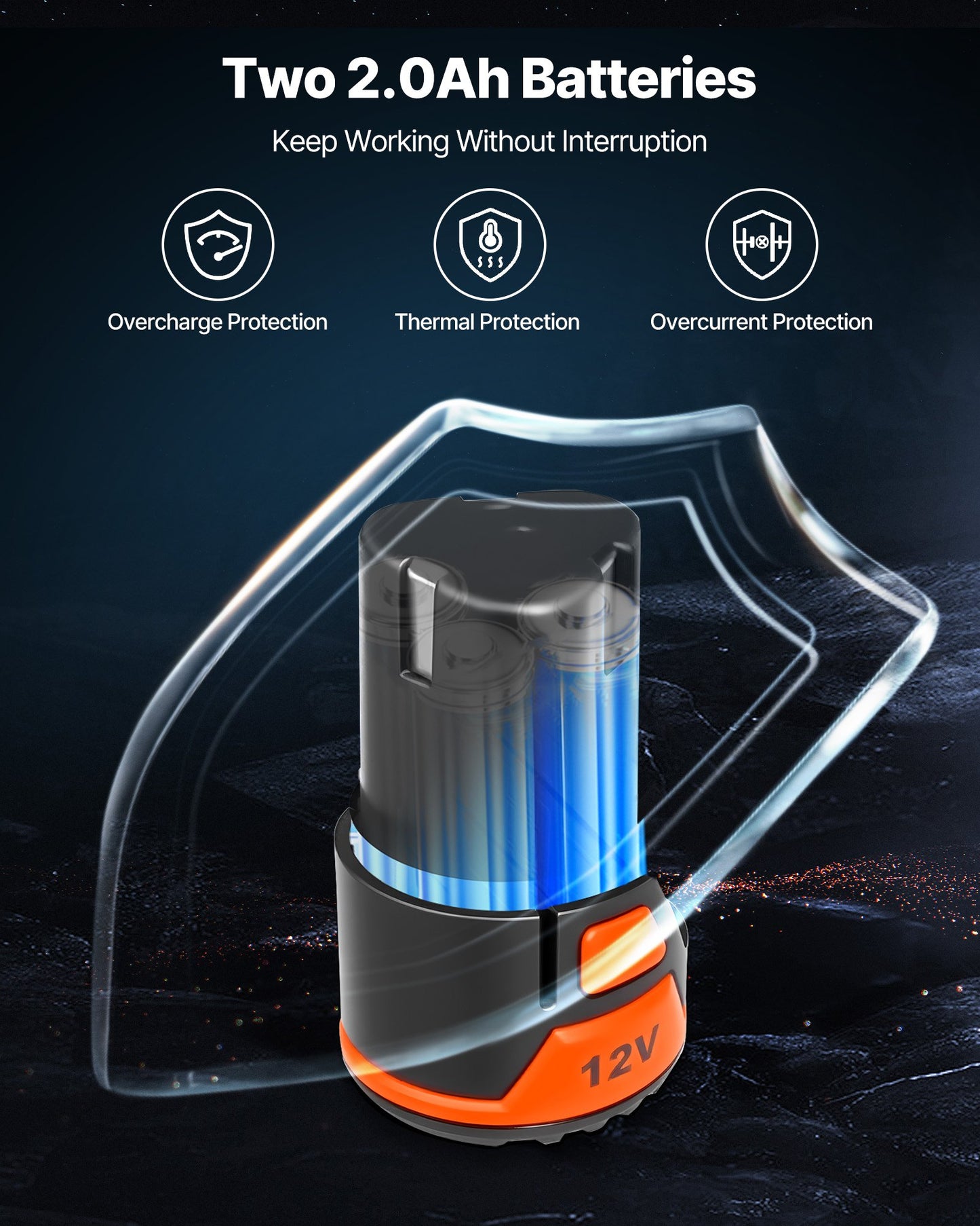 Impact Driver, 1/4 Inch, 3000 RPM Max Speed, 12 V Brushless Motor, Electric Cordless Impact Driver Kit with Battery and Charger, 20 Bits, LED Work Light, for Furniture, Electrical, Home Repairs