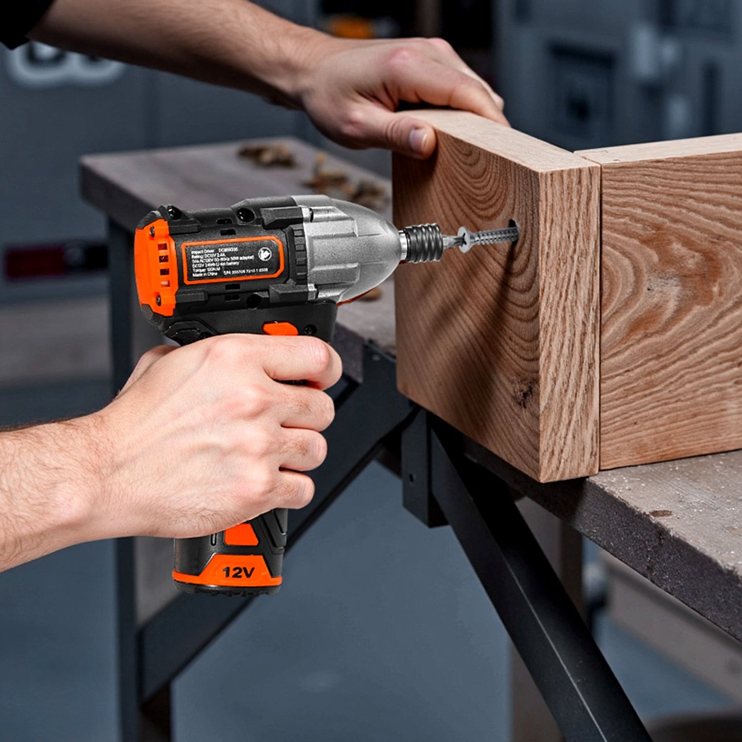 Impact Driver, 1/4 Inch, 3000 RPM Max Speed, 12 V Brushless Motor, Electric Cordless Impact Driver Kit with Battery and Charger, 20 Bits, LED Work Light, for Furniture, Electrical, Home Repairs