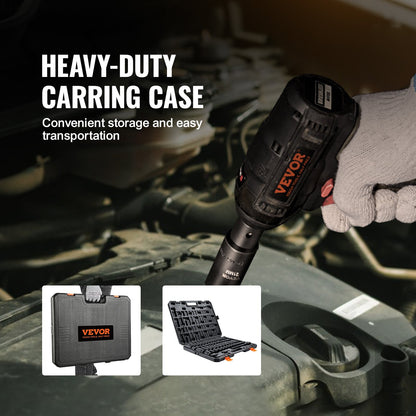 1/2"-Antriebs-Schlagsteckschlüsselsatz, 65-teiliger Steckschlüsselsatz SAE 3/8" bis 1-1/4" und metrisch 10-24 mm, 6-Punkt-Cr-V-Legierungsstahl für Autoreparaturen, leicht lesbare Größenmarkierungen, robuste Konstruktion, Aufbewahrungskoffer