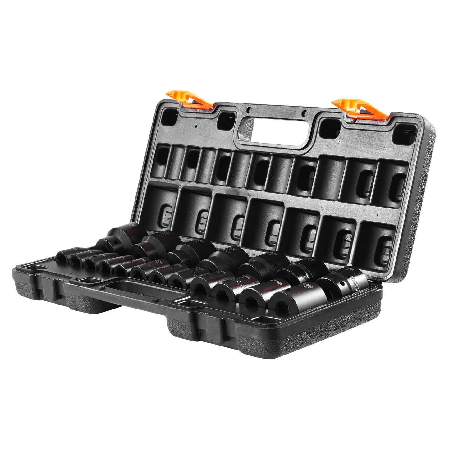 Impact Socket Set 1/2 Inches 19 Piece Impact Sockets, Standard Socket Assortment, 1/2 Inches Drive Socket Set Impact Standard SAE (3/8 Inches to 1-1/2 Inches) 6-point Hex Sockets