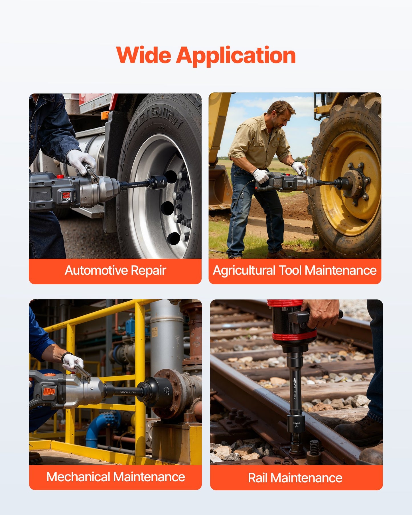 1 in Drive Impact Socket Set, 21 Piece, 6 Point Shallow Impact Sockets, SAE (1-5/8 in to 3-1/8 in), with 8 in & 18 in Extension Bars, 24 in Ratchet, Cr-V Steel, Size Marking, and Carrying Case