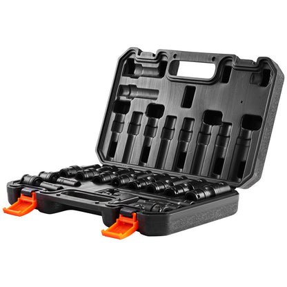 360-Grad-Drehgelenk-Steckschlüsselsatz, 14-teilig, 6-Punkt-Steckschlüsselsatz mit 3/8-Zoll-Antrieb
