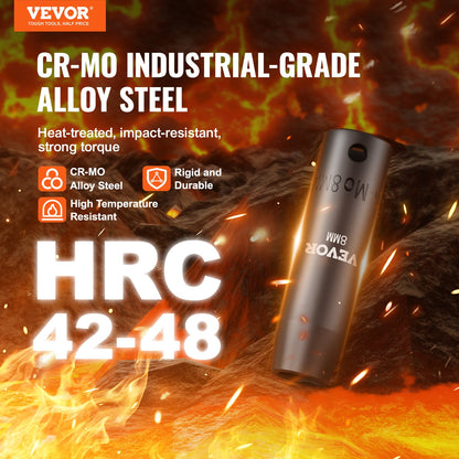 Impact Sockets Set 15st 6-Points 3/8in Drive Bit Ratchet Tool Kit Case