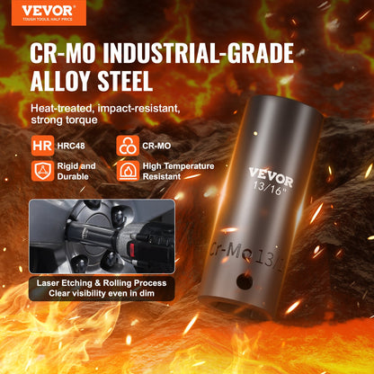 Impact Sockets Set 59st 6-Point 3/8" & 1/2" Drive Bit Ratchet Tool Kit