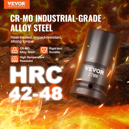 Schlagschrauber-Set, 8-teilig, 6-Punkt-Steckschlüssel, 1-Zoll-Antrieb, Ratschen-Werkzeugkoffer