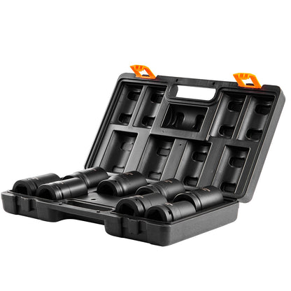 Schlagschrauber-Set, 8-teilig, 6-Punkt-Steckschlüssel, 1-Zoll-Antrieb, Ratschen-Werkzeugkoffer