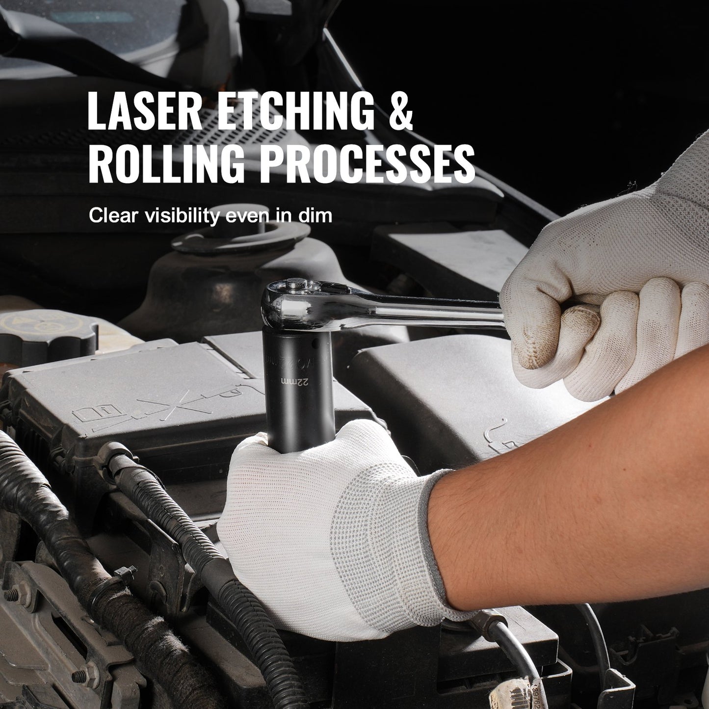 Impact Sockets Set 18st 6-Points 3/8" Drive Bit Ratchet Tool Kit Case