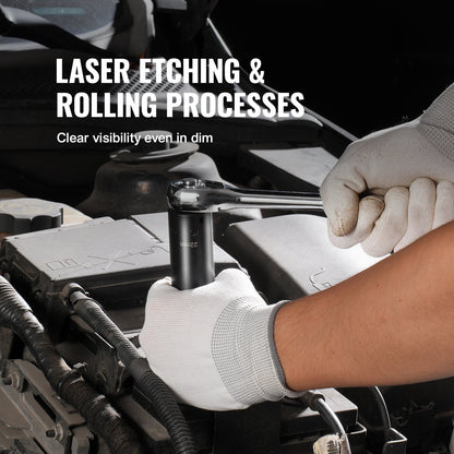 Impact Sockets Set 18st 6-Points 3/8" Drive Bit Ratchet Tool Kit Case