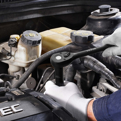 Drive Impact Socket Set 1/2" - 65PCS Deep & Standard Socket Set SAE 3/8" to 1-1/4" and Metric 10-24mm, 6 Point CR-V & Cr-Mo Alloy Steel for Auto Repair - Easy-to-Read Size Markings, Storage Case