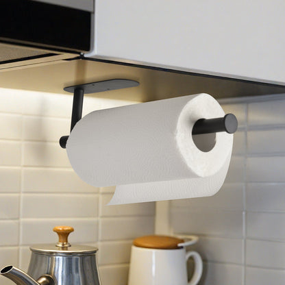 Paper Towel Holder Under Cabinet, High-Quality Stainless Steel Paper Towel Holder, Self Adhesive or Drilling Paper Towel Holder Wall Mount for Kitchen, Bathroom, Pantry