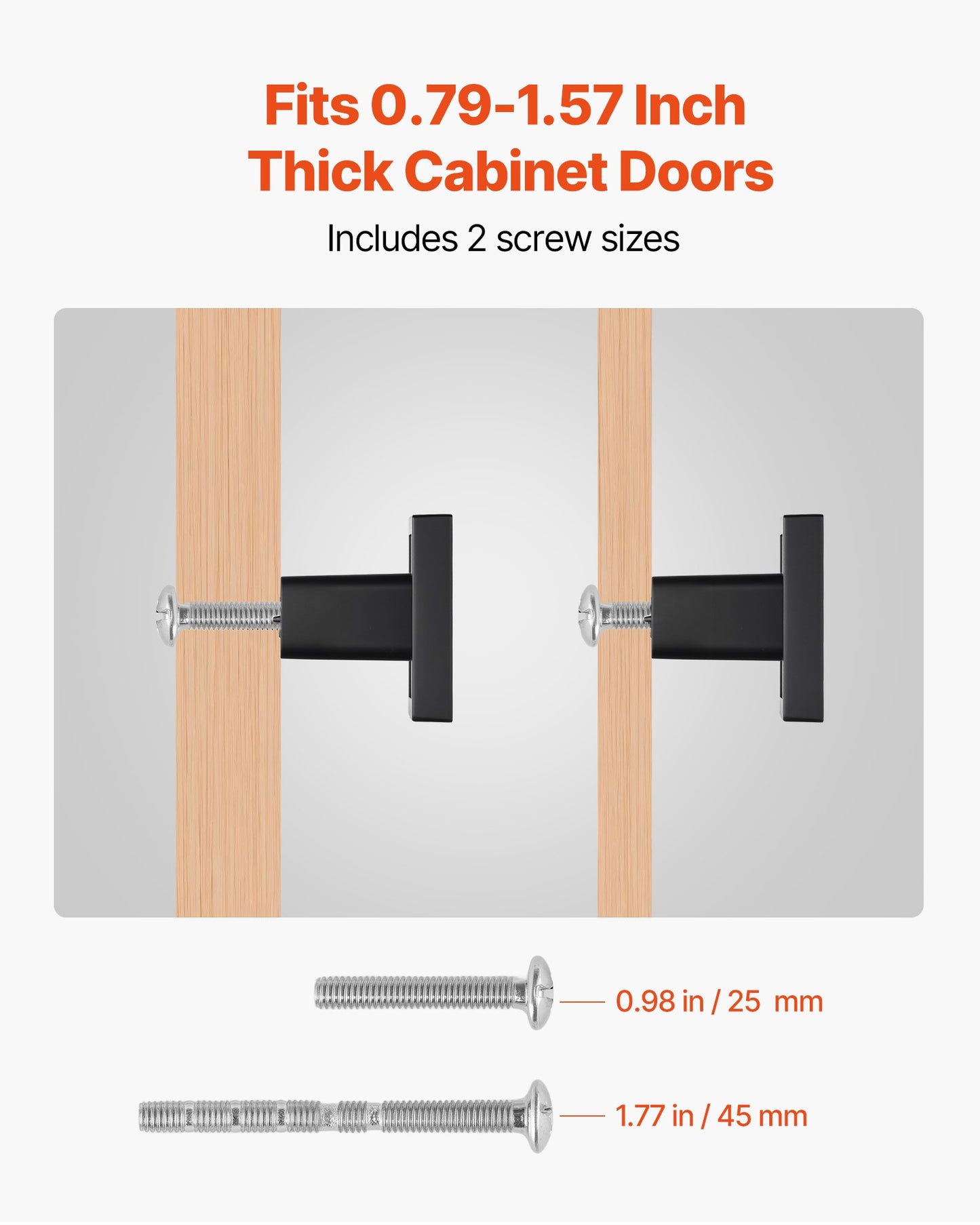 Cabinet Knobs, 10 Pack, 1.18 Inch Black Zinc Alloy Drawer Pulls & Door Handles, Square Kitchen Solid Knobs Dresser Handles, Cupboard Hardware with Screws for Bathroom Closet Cabinets Drawers