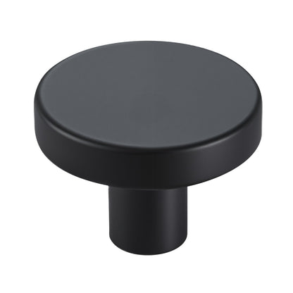 Cabinet Knobs, 10 Pack, 1.26 Inch Black Zinc Alloy Drawer Pulls & Door Handles, Mushroom Kitchen Solid Knobs Dresser Handles, Cupboard Hardware with Screws for Bathroom Closet Cabinets Drawers
