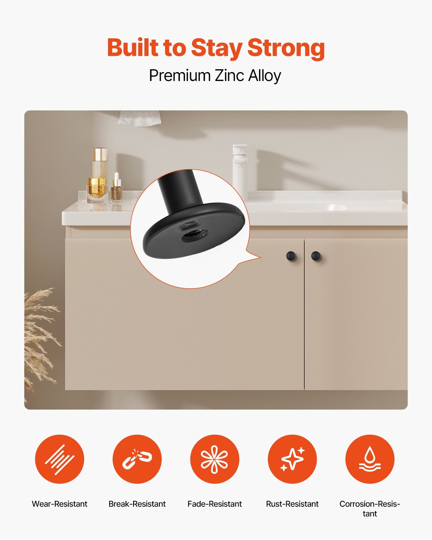 Cabinet Knobs, 30 Pack, 1.22 Inch Black Zinc Alloy Drawer Pulls & Door Handles, Mushroom Kitchen Solid Knobs Dresser Handles, Cupboard Hardware with Screws for Bathroom Closet Cabinets Drawers