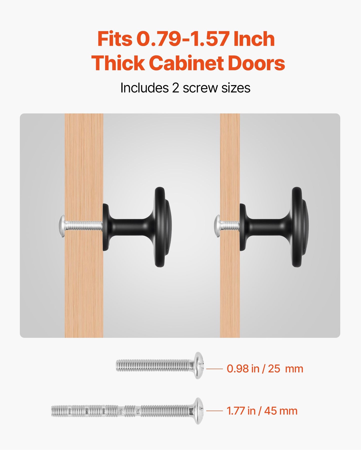 Cabinet Knobs, 30 Pack, 1.22 Inch Black Zinc Alloy Drawer Pulls & Door Handles, Mushroom Kitchen Solid Knobs Dresser Handles, Cupboard Hardware with Screws for Bathroom Closet Cabinets Drawers