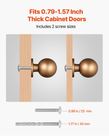 Cabinet Knobs, 12 Pack, 0.98 Inch Zinc Alloy Drawer Pulls Door Handles, Round Kitchen Dresser Solid Knobs Cupboard Hardware with Screws for Bathroom Closet Cabinets Drawers, Antique Brass Color