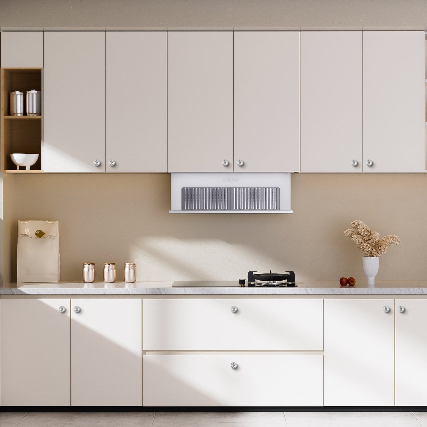 Cabinet Knobs, 12 Pack, 1.22 Inch Acrylic & Zinc Alloy Drawer Pulls Door Handles, Diamond Kitchen Solid Knobs Dresser Handles, Cupboard Hardware with Screws for Bathroom Closet Cabinets Drawers