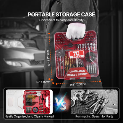 Bohrer Set 70 Pcs Schraubendreher Bit Set mit Tragetasche Multifunktionale