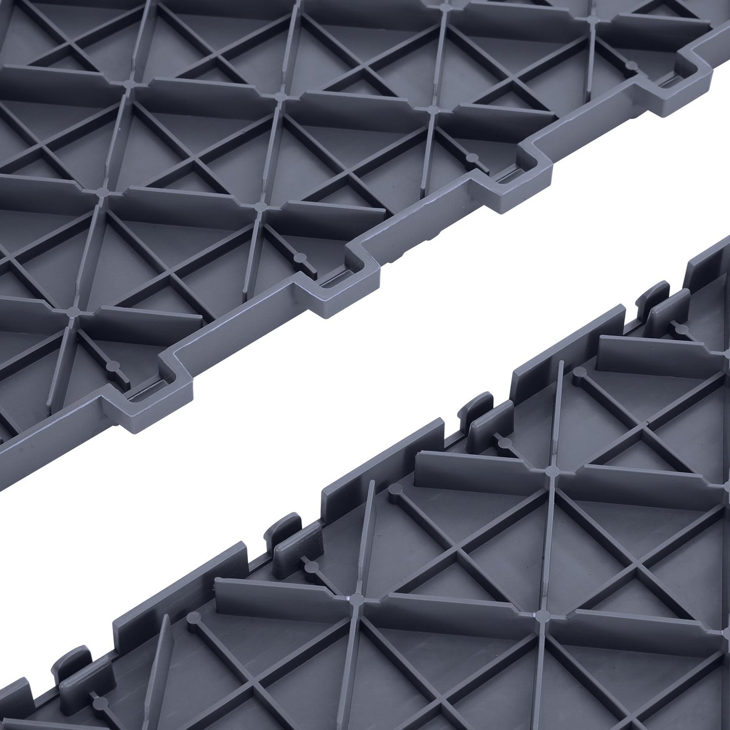 Garageplattor sammankopplade, 12 x 12 x 0,53 tum 25-pack garagegolvplattor, halkfri dubbelsidig textur garagegolvplattor, för garage, källare, reparationsverkstäder, grafitgrå