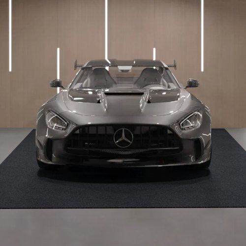 Garage Floor Mat, 8'10"x22' Waterproof Protection from Water,Snow, Rain,Mud and Oil for Cars, Non-slip Heavy Duty Containment Mat with TPE Anti-Leak Backing & Easy to Clean & Cuttable