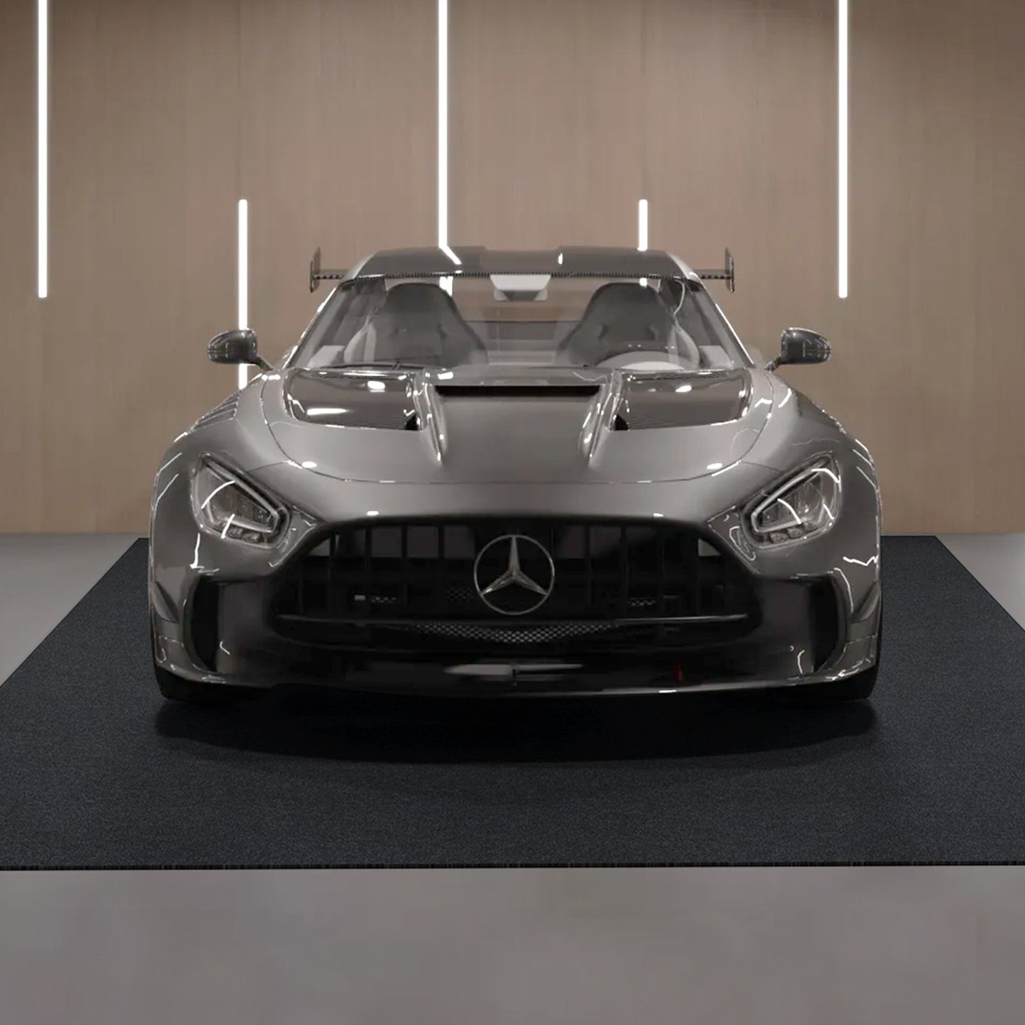 Garagenbodenmatte, 2,68 x 6,7 m, wasserdichter Schutz vor Wasser, Schnee, Regen, Schlamm und Öl für Autos, rutschfeste, strapazierfähige Packmatte mit auslaufsicherer TPE-Rückseite, leicht zu reinigen und zuschneidbar