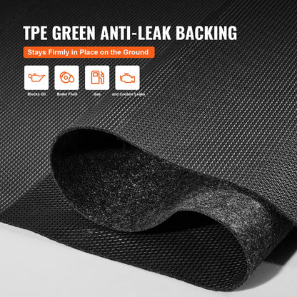 Garage Floor Mat, 8'10"x22' Waterproof Protection from Water,Snow, Rain,Mud and Oil for Cars, Non-slip Heavy Duty Containment Mat with TPE Anti-Leak Backing & Easy to Clean & Cuttable