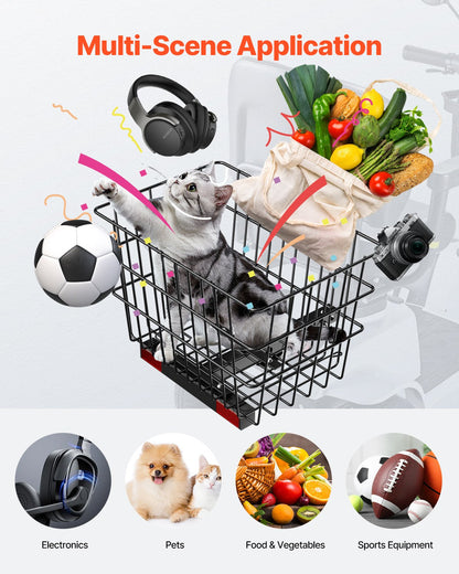 Scooter bakkorg Heavy Duty Mobilitetskorg med handtag 1 i mottagare