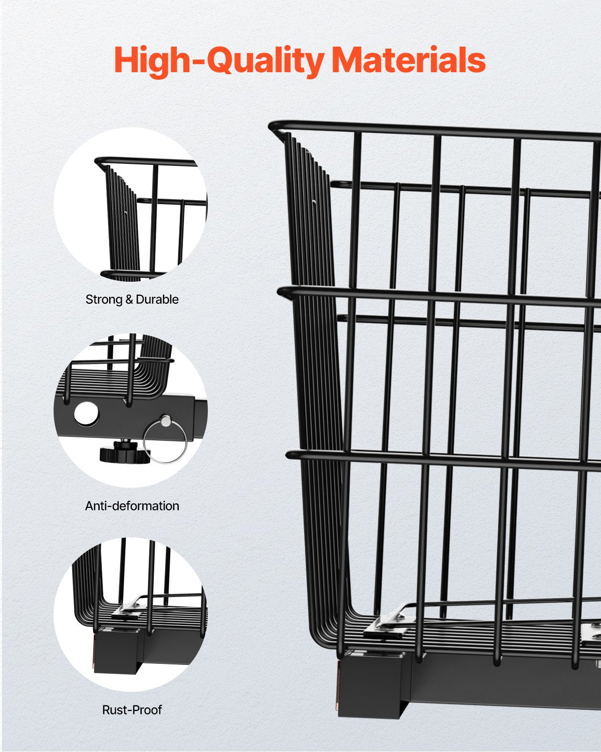 Scooter bakkorg Heavy Duty Mobilitetskorg med handtag 1 i mottagare