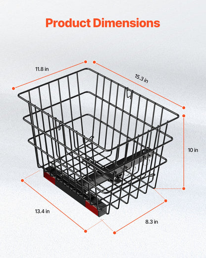 Scooter bakkorg Heavy Duty Mobilitetskorg med handtag 1 i mottagare
