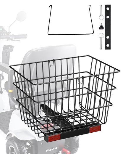 Scooter bakkorg Heavy Duty Mobilitetskorg med handtag 1 i mottagare