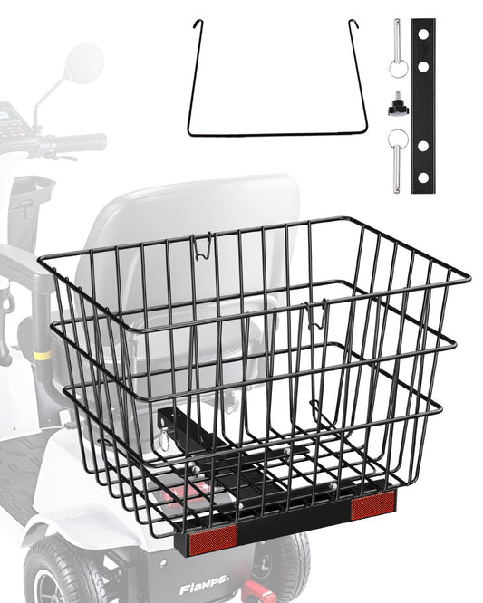 Scooter bakkorg Heavy Duty Mobilitetskorg med handtag 1 i mottagare