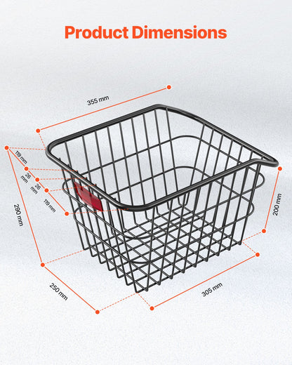 Bakre cykelkorg Metal Wire Cykelkorg Reflekterande bakljusskydd