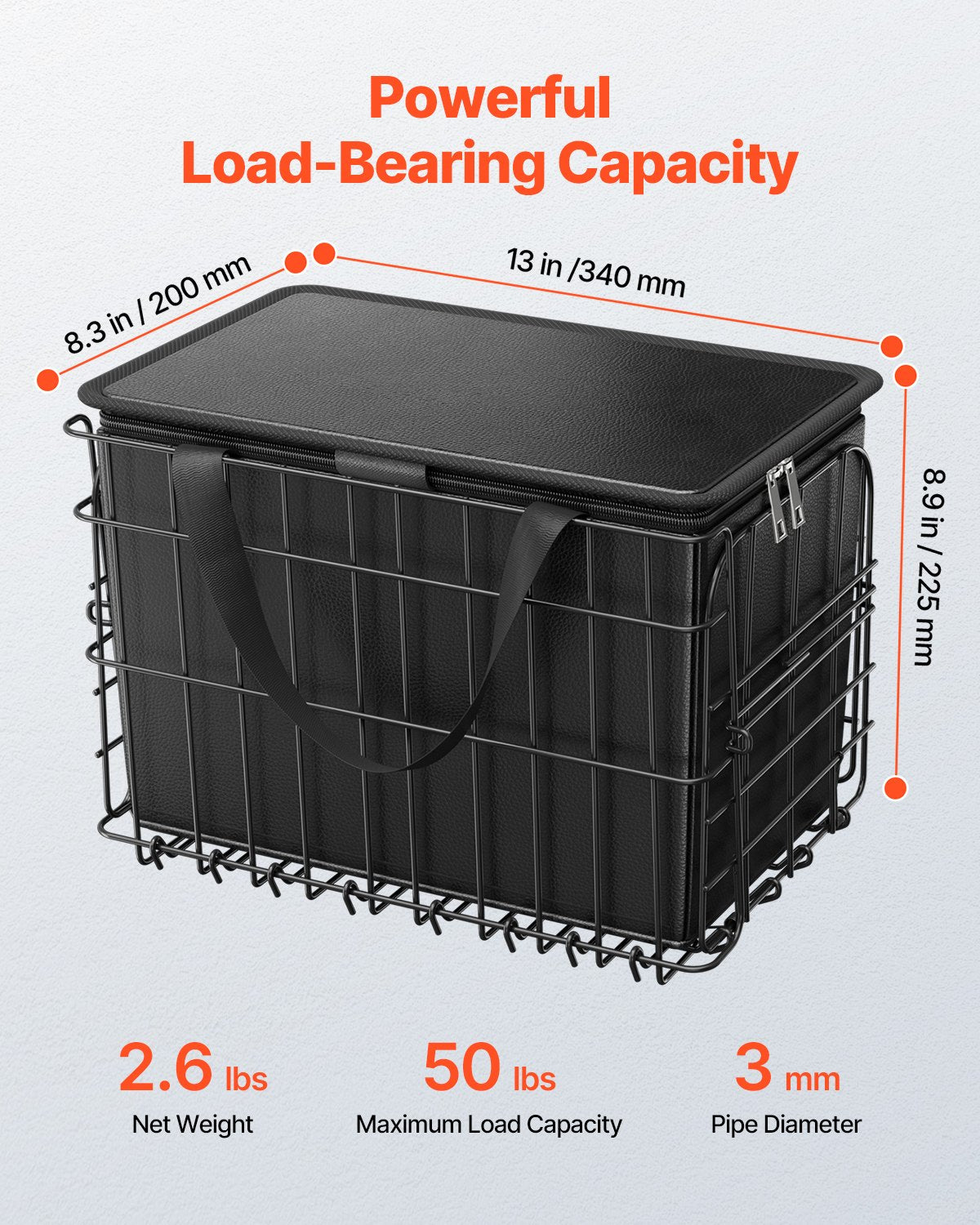 Bakre cykelkorg Vikbar cykelkorg Cargo Net Liner Vattentätt överdrag