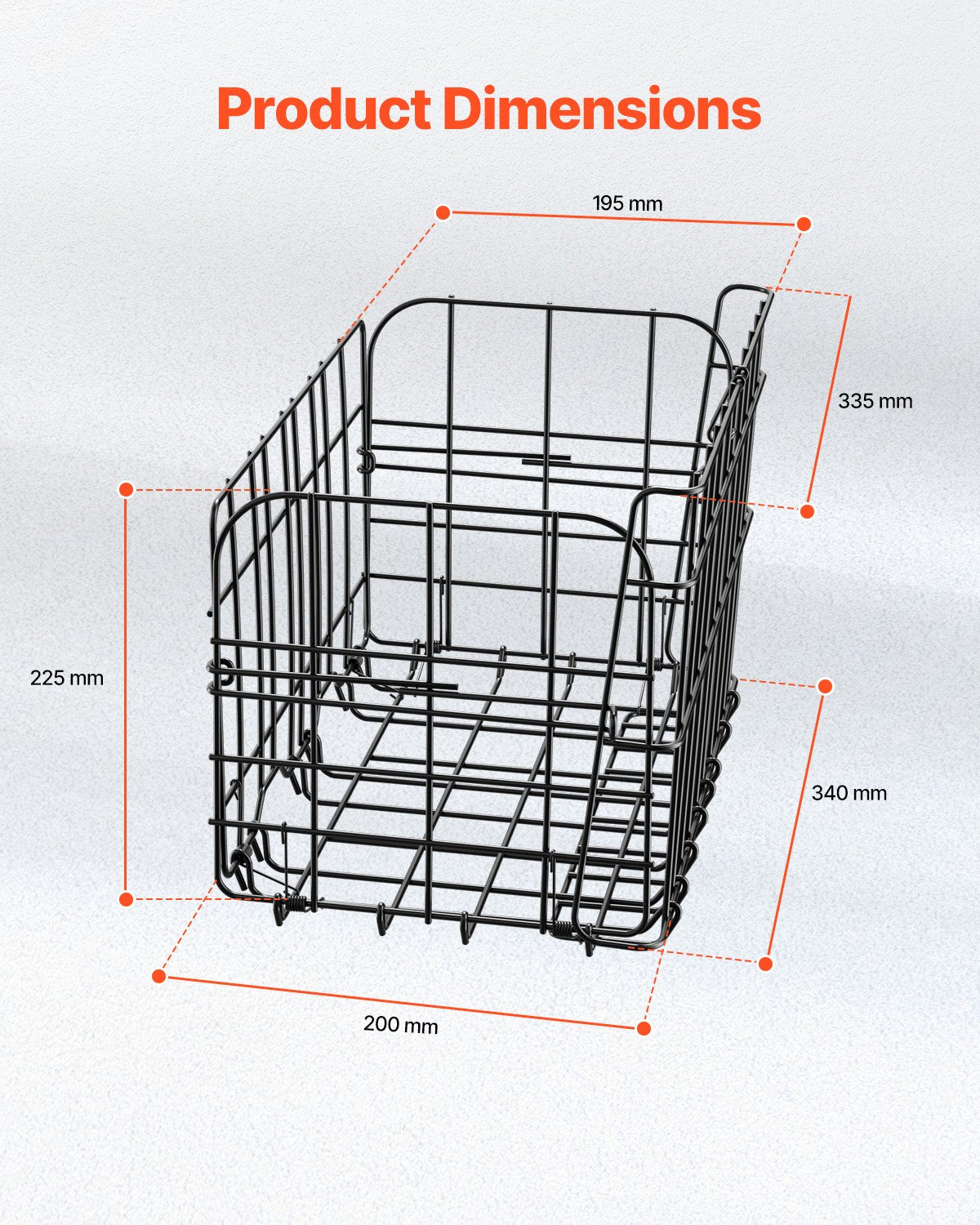Bakre cykelkorg Vikbar cykelkorg Cargo Net Liner Vattentätt överdrag