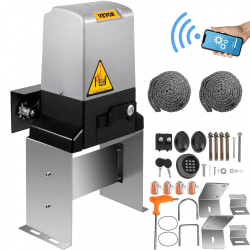 Sliding Gate Opener 3300 LBS Automatic Sliding Gate, Gate Opener Motor with 2 Remote Controls, 230 ft Remote Distance Driveway Rolling Gate, Automatic Sliding Gate Opener for Sliding Gate
