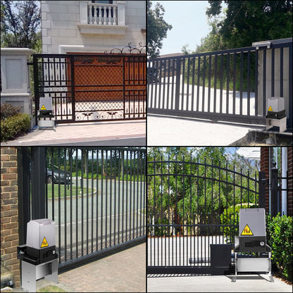 Sliding Gate Opener 3300 LBS Automatic Sliding Gate, Gate Opener Motor with 2 Remote Controls, 230 ft Remote Distance Driveway Rolling Gate, Automatic Sliding Gate Opener for Sliding Gate