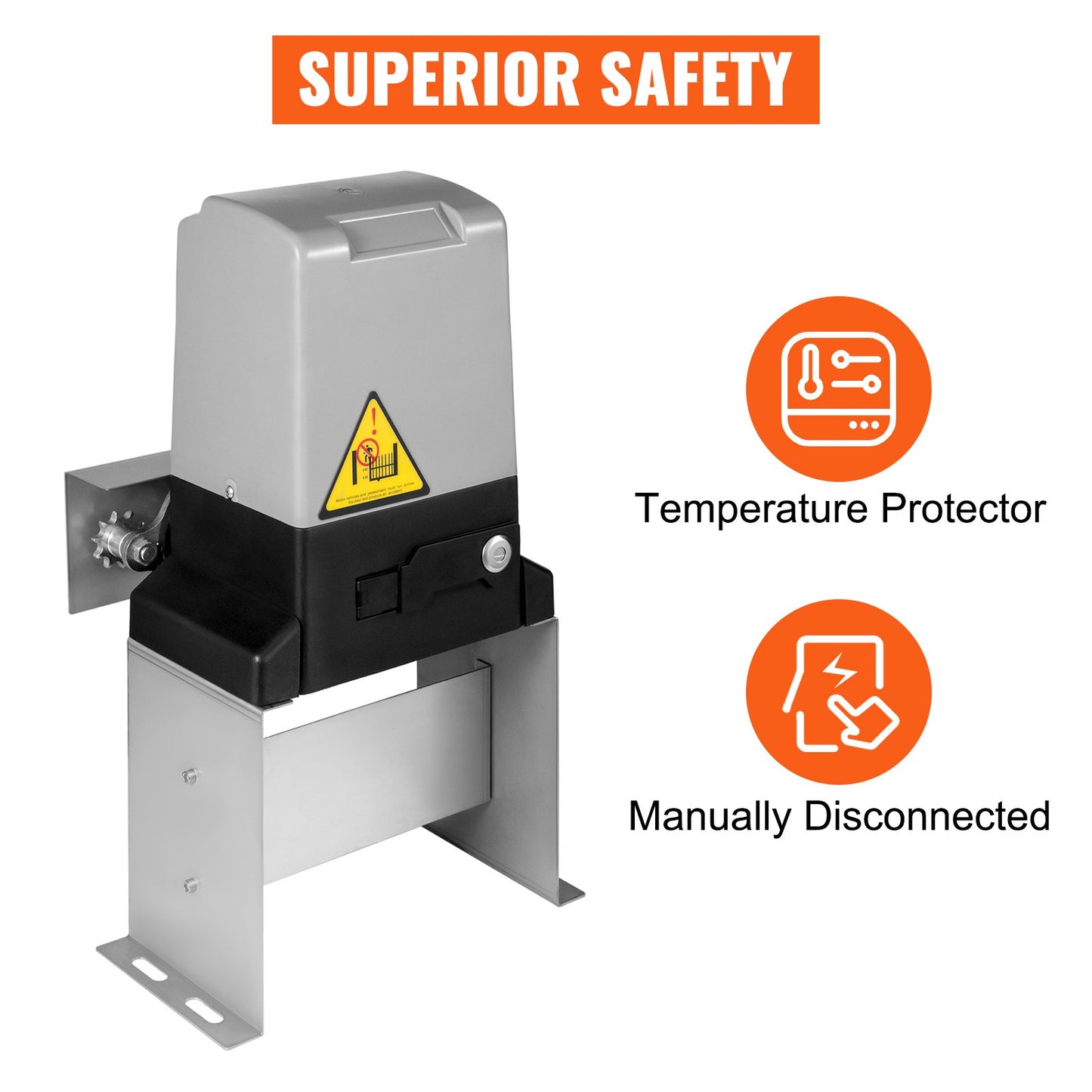 3300lbs Automatic Sliding Gate Opener Driveway Operator Infrared Sensor