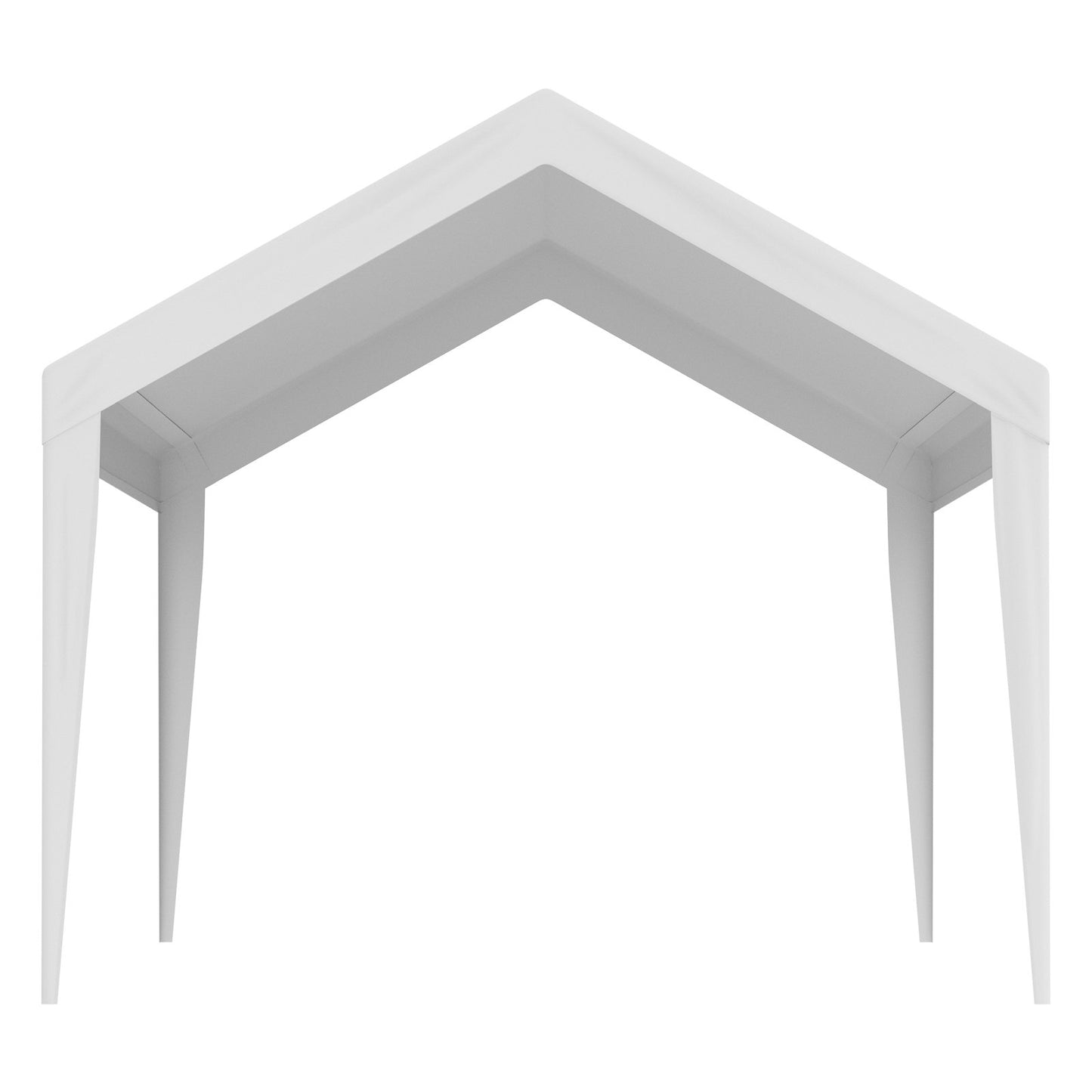 Carport-Ersatzüberdachung 6100 x 3040 mm, Garagendachzelt-Schutzplane, strapazierfähig, wasserdicht und UV-geschützt, einfache Installation mit Kugelspannern, weiß (nur obere Abdeckung, Rahmen nicht im Lieferumfang enthalten)