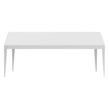 Carport-Ersatzüberdachung 6100 x 3040 mm, Garagendachzelt-Schutzplane, strapazierfähig, wasserdicht und UV-geschützt, einfache Installation mit Kugelspannern, weiß (nur obere Abdeckung, Rahmen nicht im Lieferumfang enthalten)